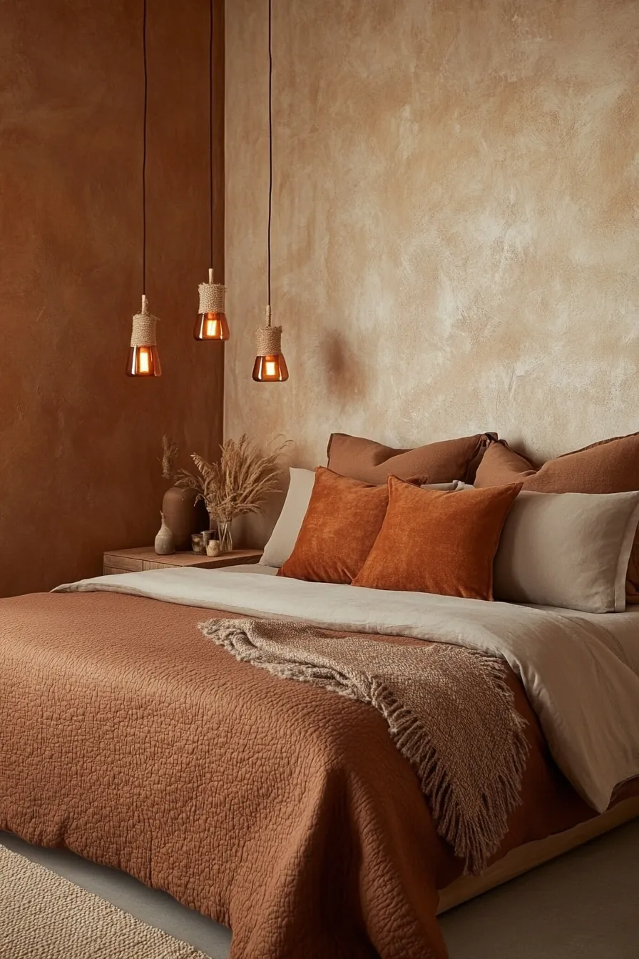Autumn Earthy Bedroom Feature Walls to Inspire Cozy Dycor