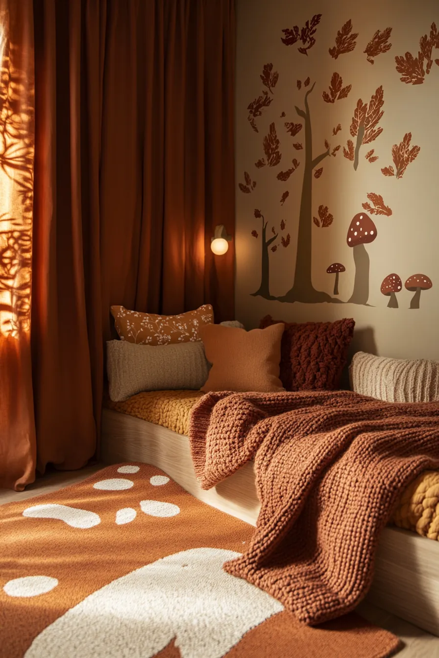 Autumn Woodland Theme Bedroom Kids Will Love for Cozy Nature Vibes