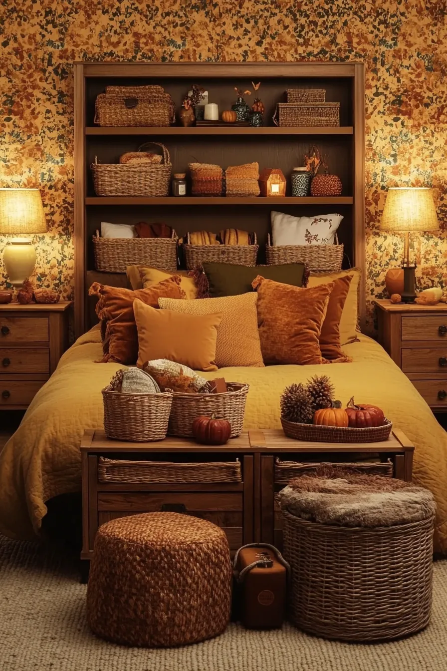 Autumnal Bedroom Decor Storage Hacks for Cozy Organization