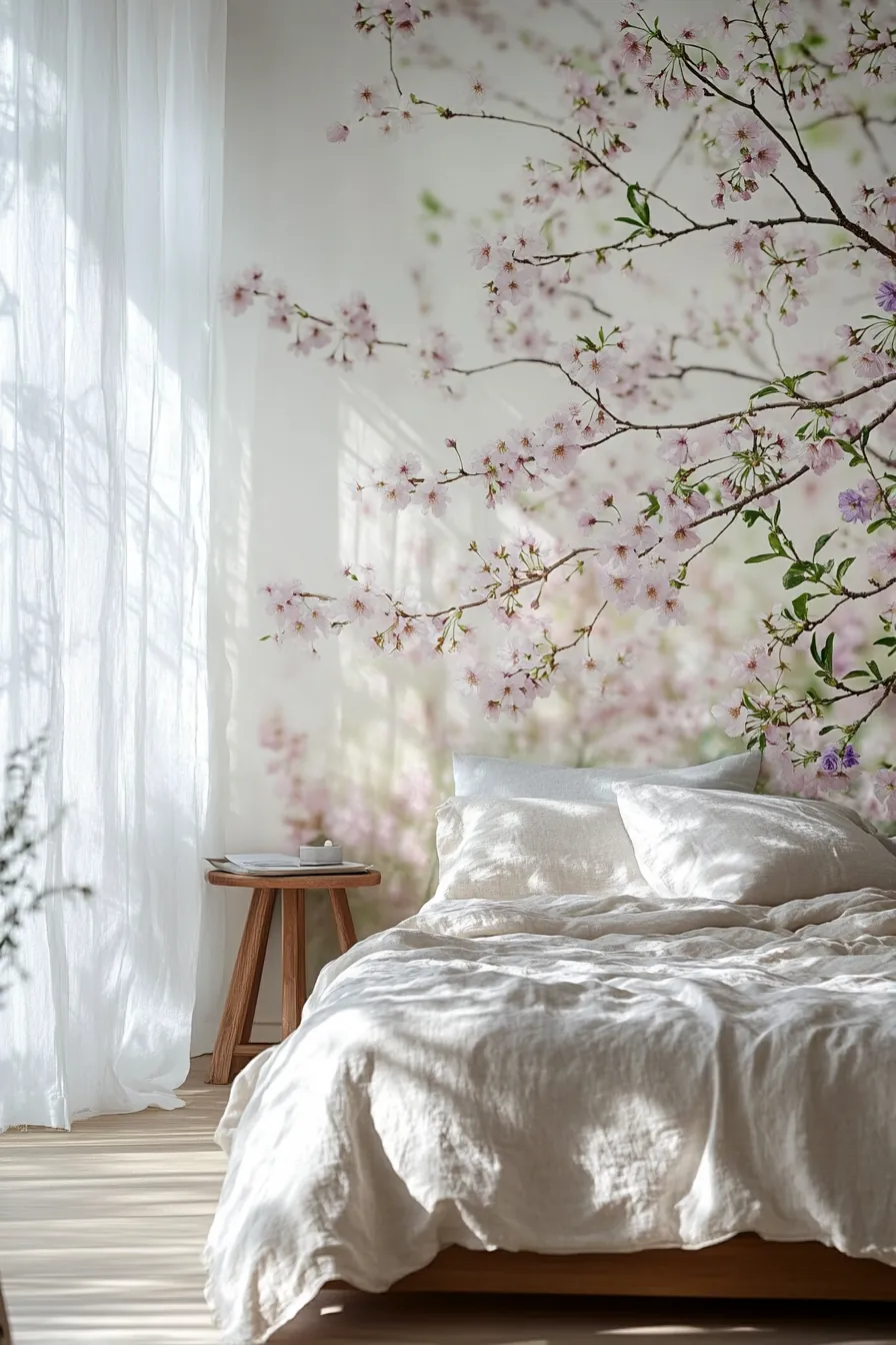 Blooming Inspiration Floral Spring Mural Bedroom Ideas for a Fresh Look