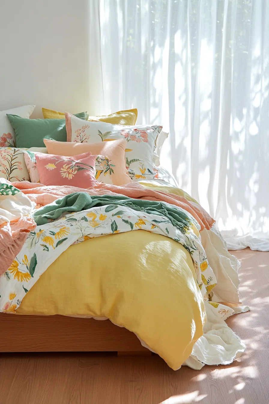 Bright Spring Bedroom Textiles Ideas to Refresh Your Space with Vibrant Comfort