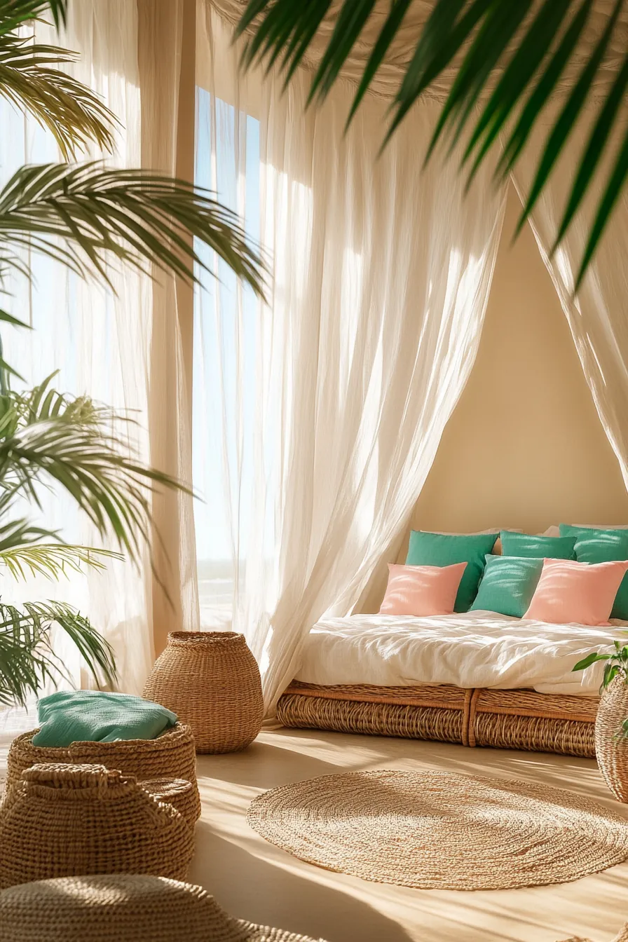 Bring Island Bliss Home Using a Vibrant Summer Tropical Bedroom Theme