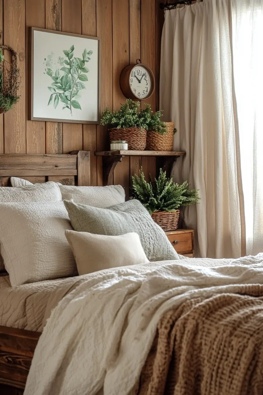 Bring Nature Indoors Rustic Bedroom Wall Decor Inspiration