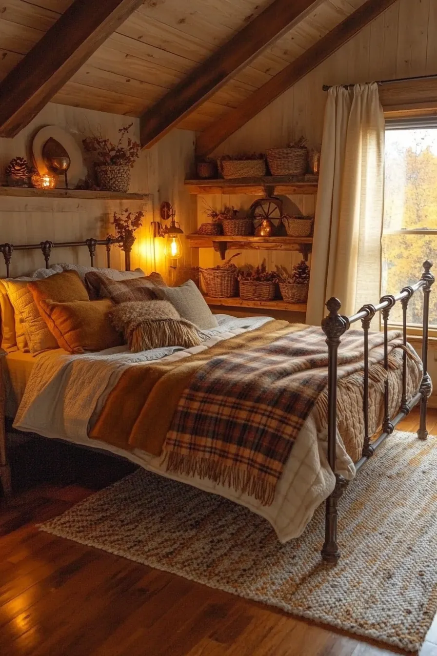 Bring Warmth and Charm to Your Space with Rustic Autumn Bedroom Decorating