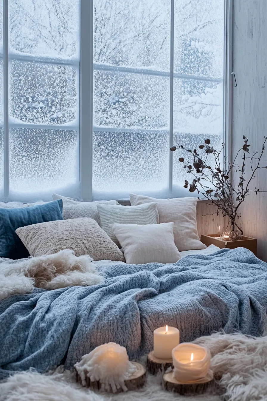 Calming Winter Bedroom Ambiance Ideas for a Cozy Relaxation Space