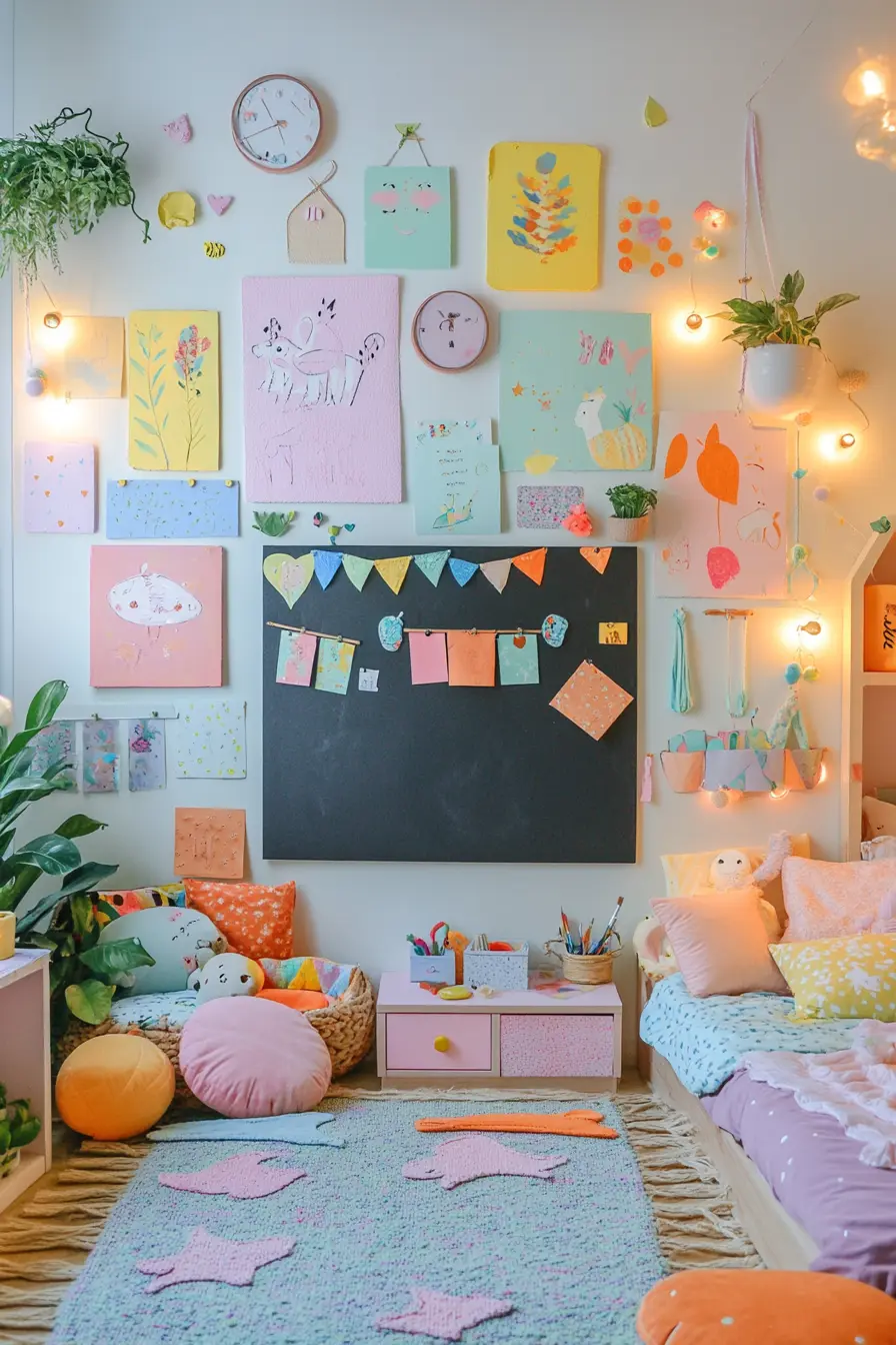 Charming DIY Kids Bedroom Wall Art Ideas