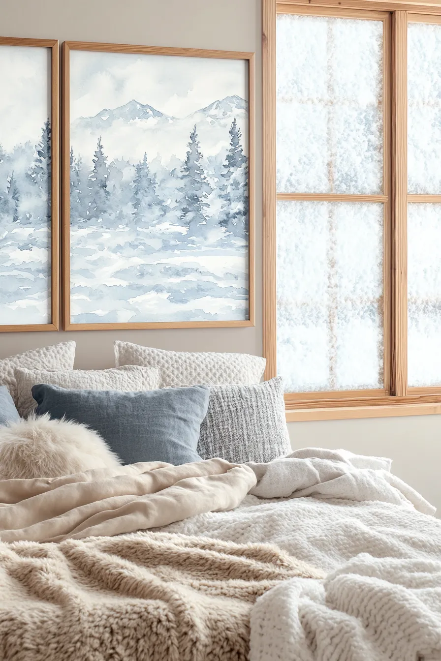 Charming Winter Cozy Bedroom Wall Art Ideas to Warm Your Space