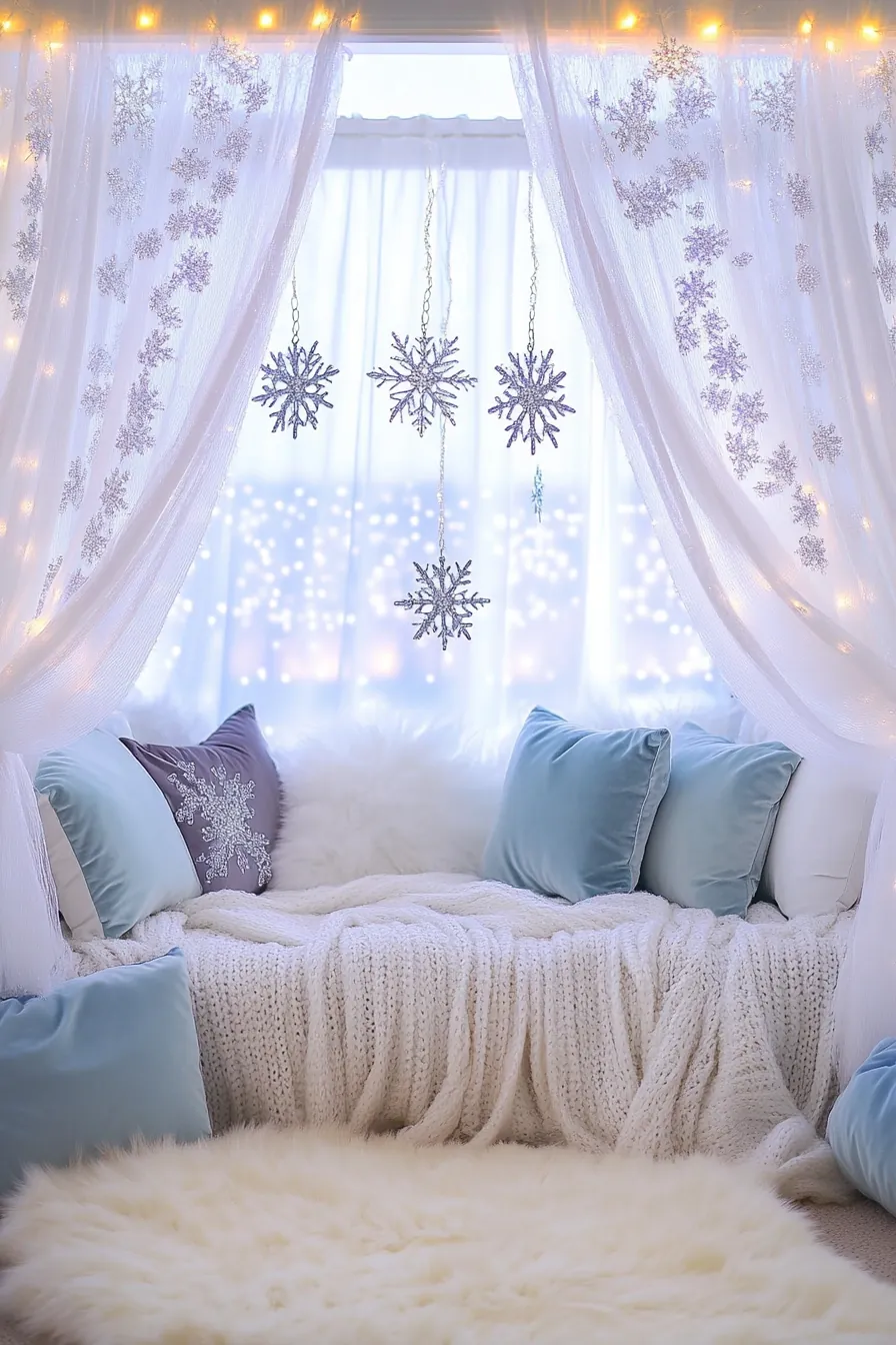 Charming winter themed canopy beds for girls to cozy up their bedroom