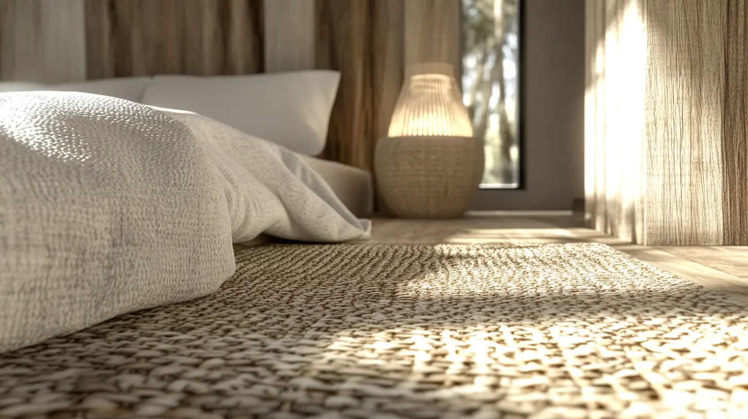 Close-up of clean lines and natural elements in Scandinavian design.
