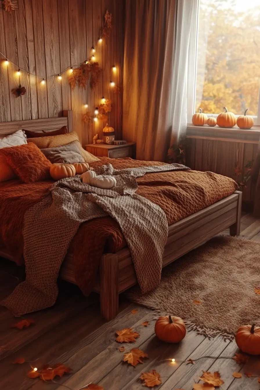 Cozy Autumn Rustic Bedroom Ideas for a Warm Retreat