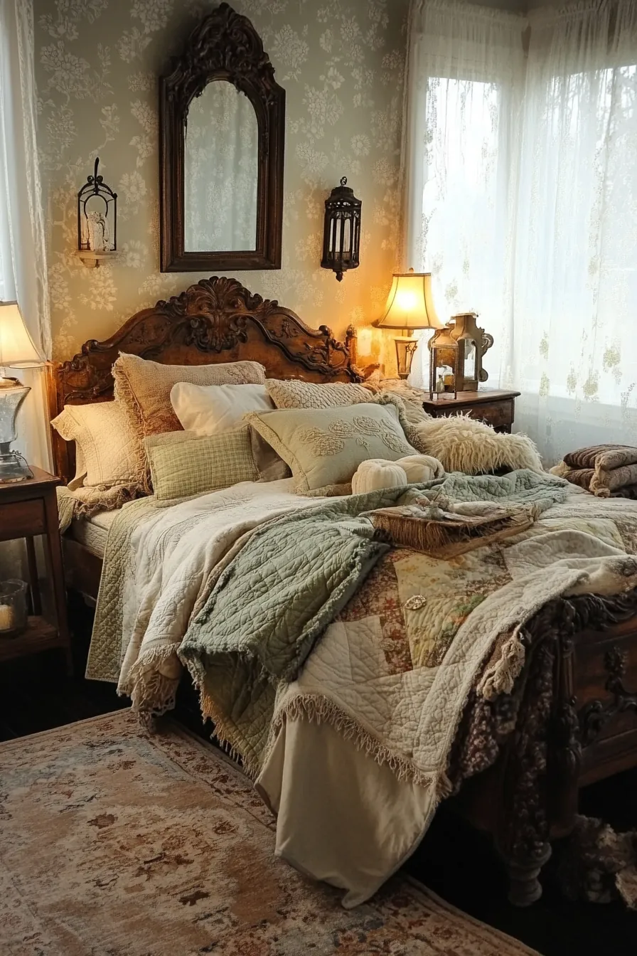 Cozy Vintage Bedroom Ideas for Winter to Warm Your Home