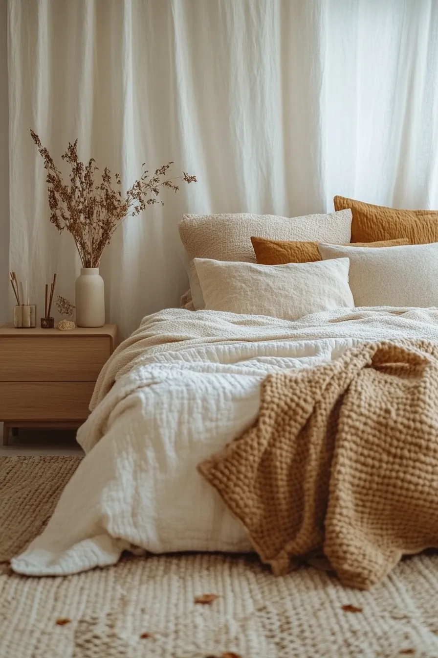 Cozy Warm Neutral Autumn Bedroom Inspiration for a Stylish DIY Makeover