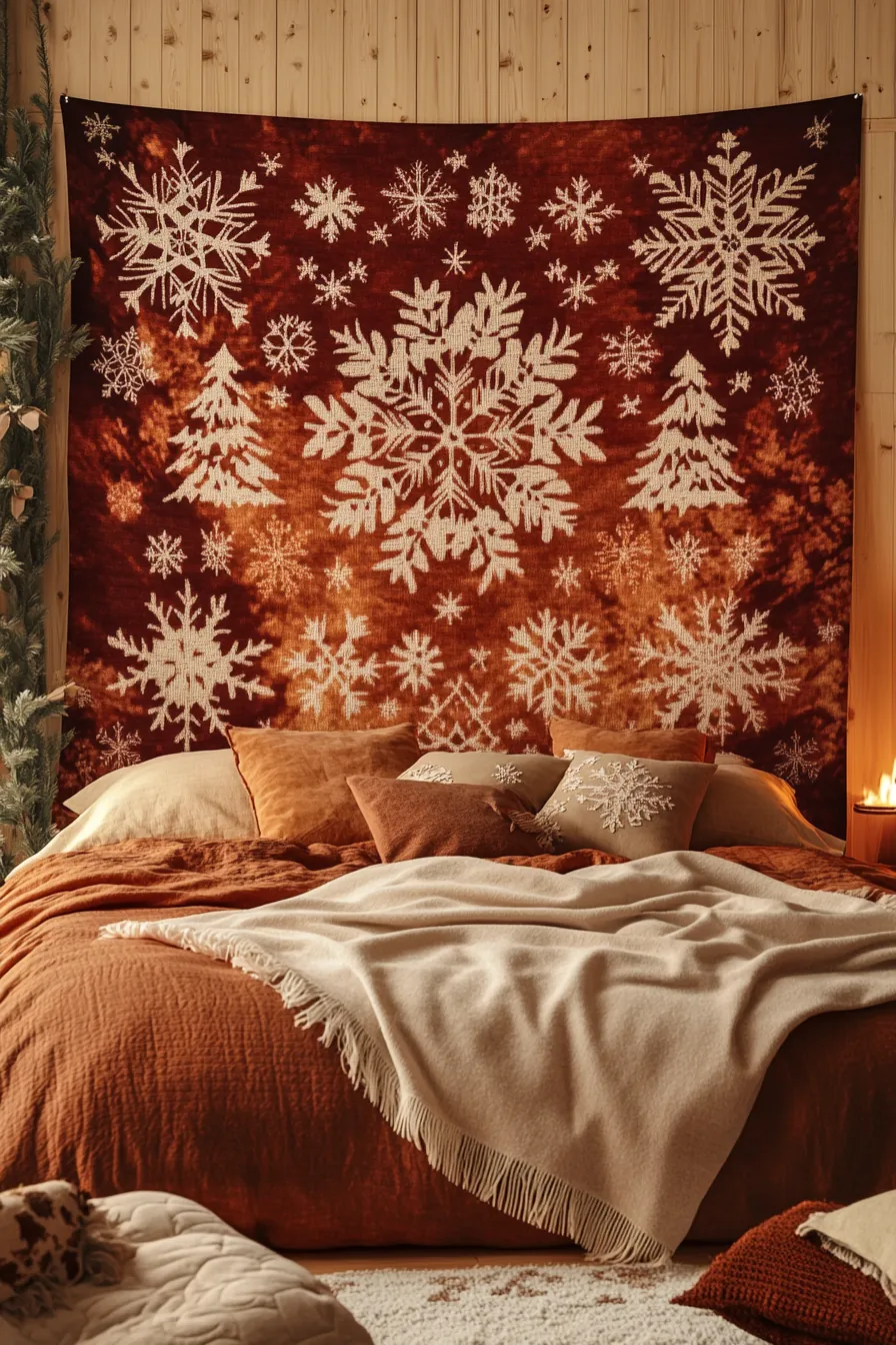 Cozy Winter Bedroom Tapestry Ideas to Warm Your Space