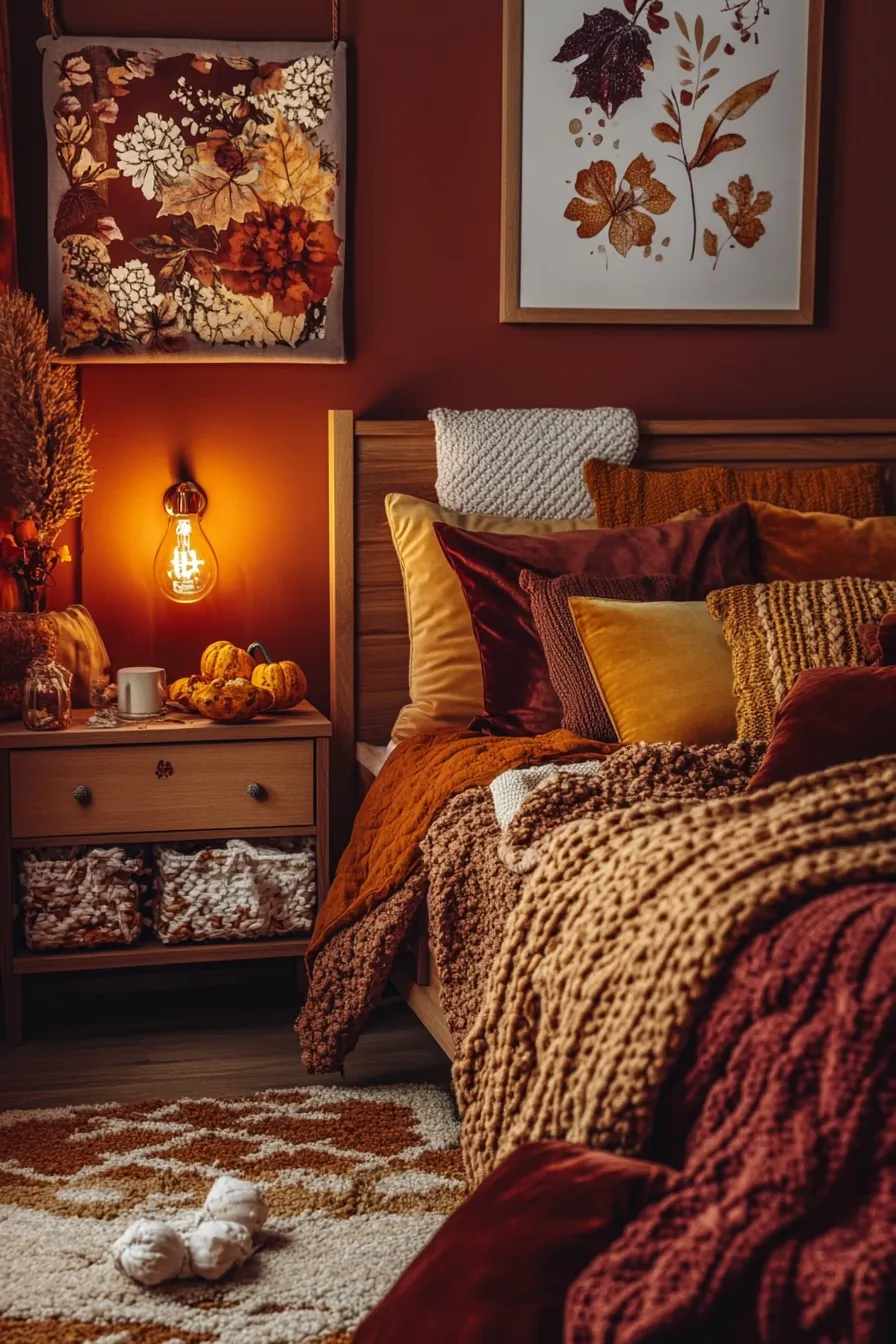 Cozy and Inviting Warm Autumn Colors Girls Bedroom Ideas