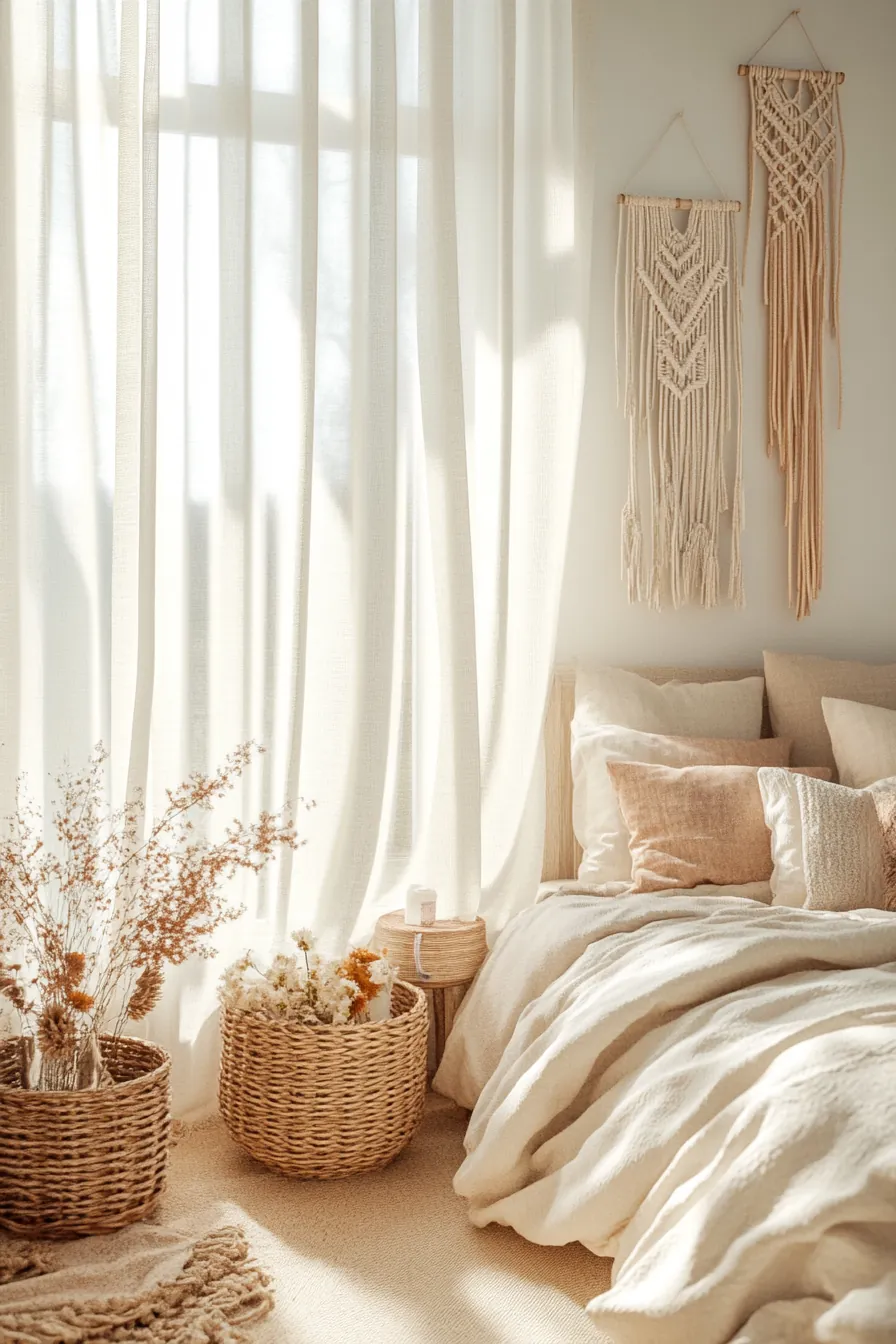 Create Calm Ambiance with Soft Neutral Boho Spring Aesthetics