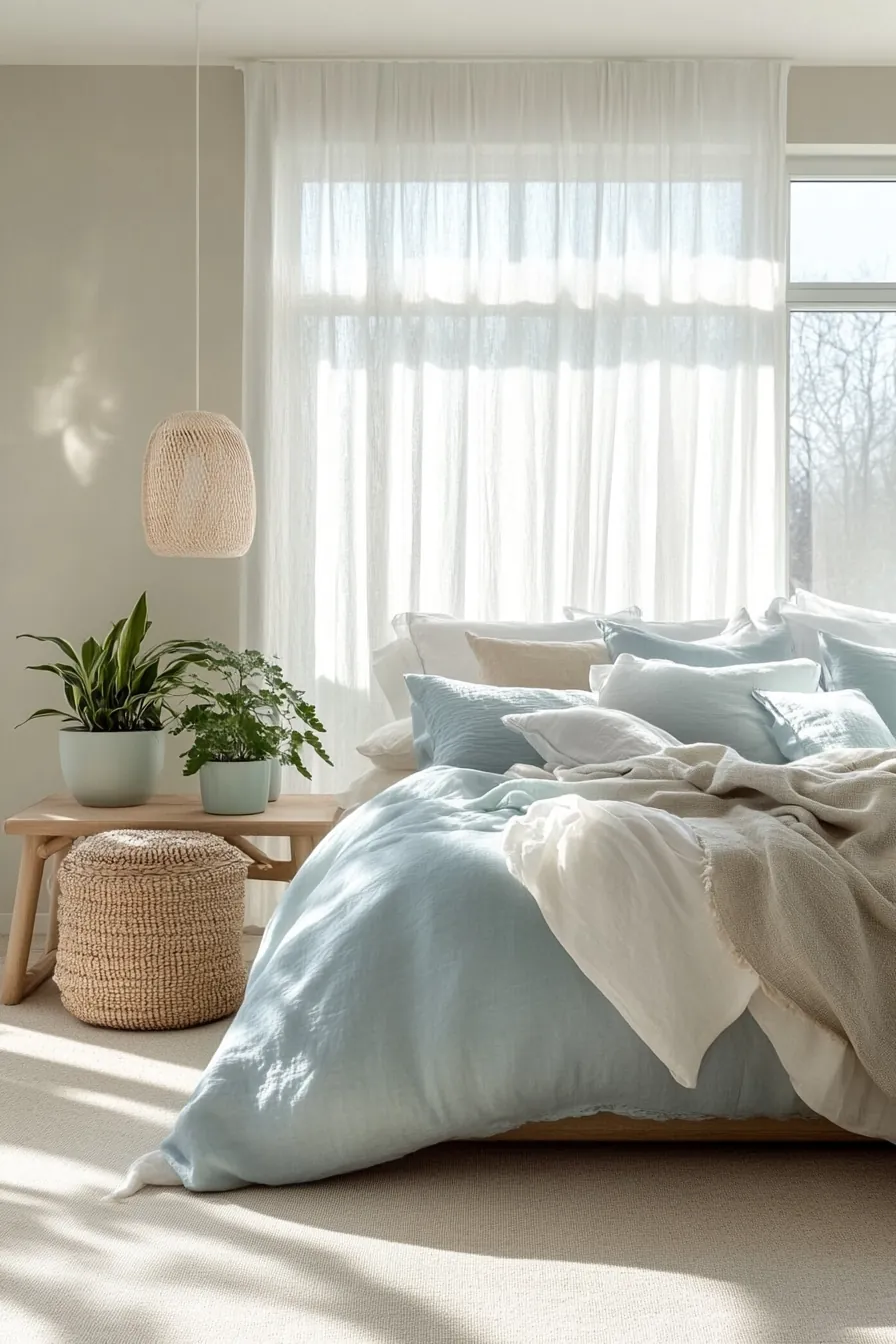 Create Calm Ambiance with Tranquil Summer Bedroom Colors Palette