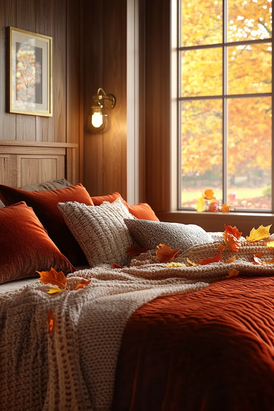 Create Cozy Ambience with Autumn Inspired Bedroom Color Schemes
