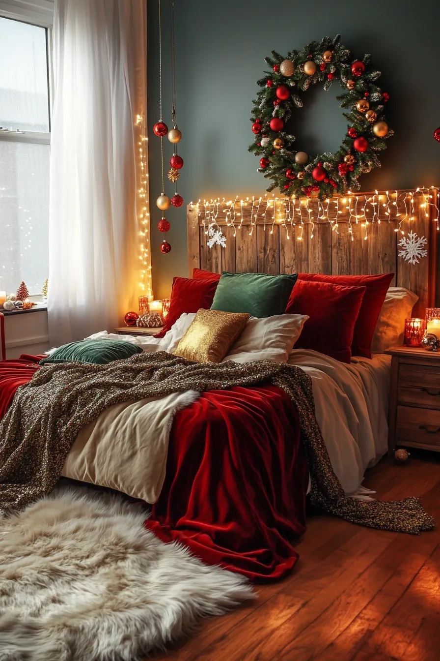 Create Cozy Charm with Festive Bedroom Decor Ideas Christmas