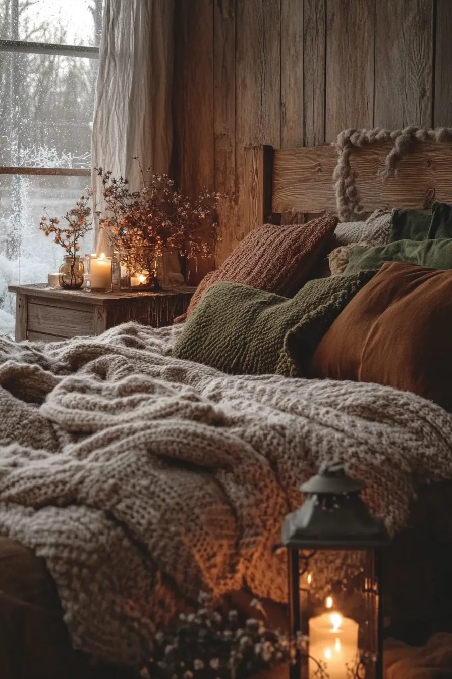 Create Inviting Vibes with Cozy Rustic Bedroom Lighting for Winter