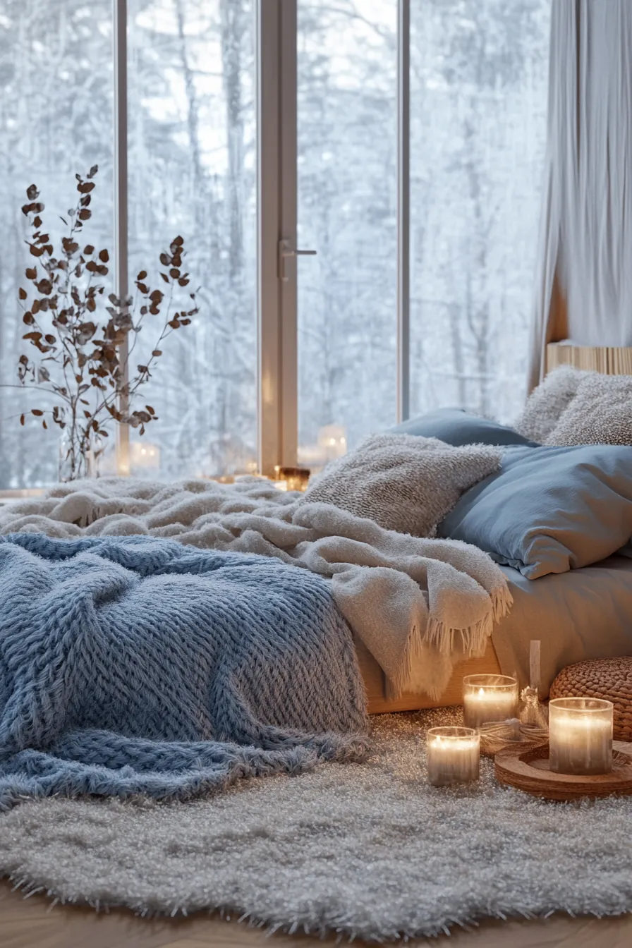 Create Serene and Soothing Vibes with Calming Winter Bedroom Ambiance Ideas