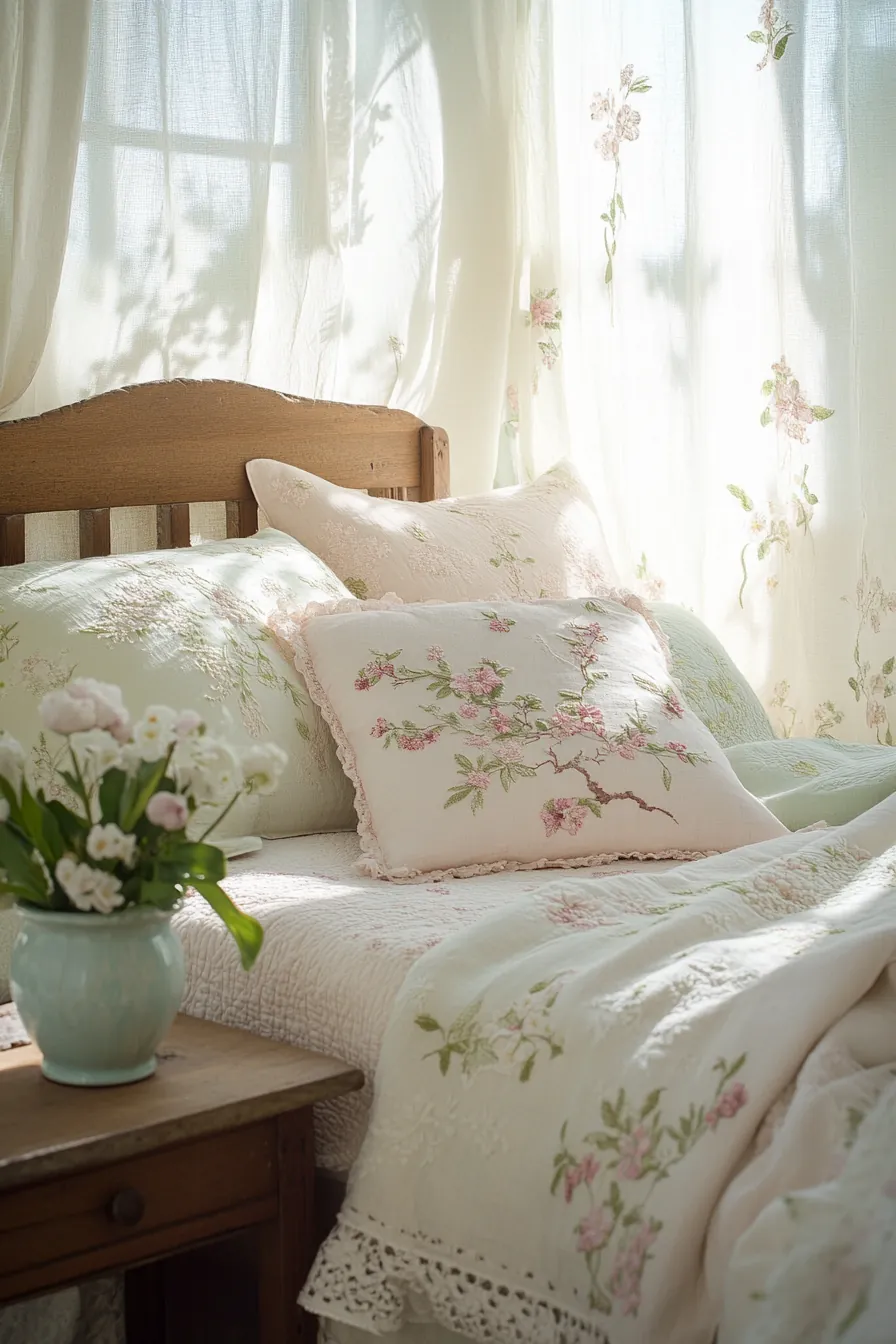 Create Tranquility with Spring Floral Cottage Bedroom