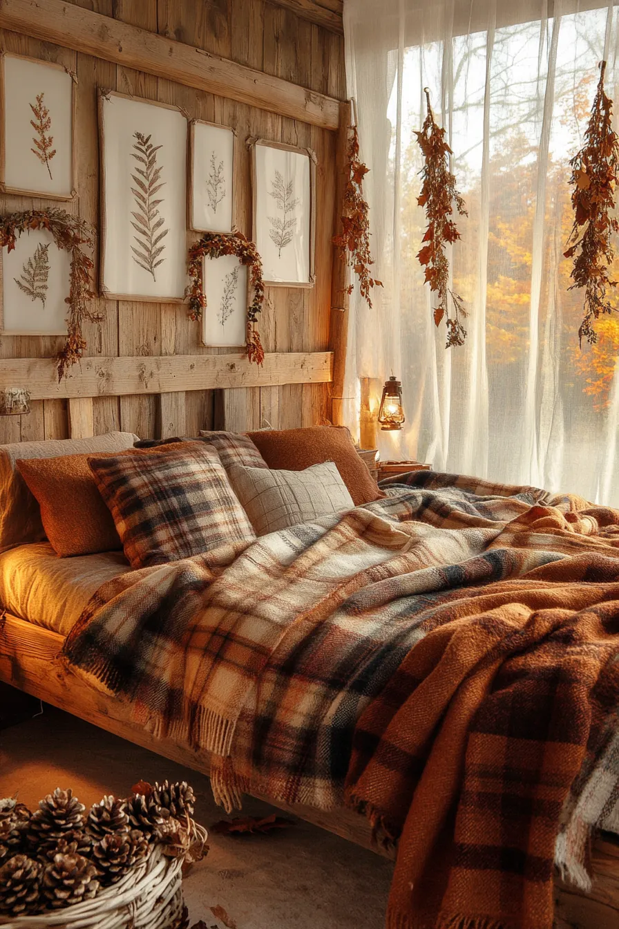Create Warm Ambiance with Autumn Rustic Bedroom Decor Inspiration