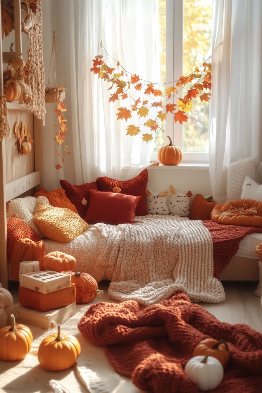 Create Warm Spaces with Autumn Harvest Kids Room Decorating Inspiration