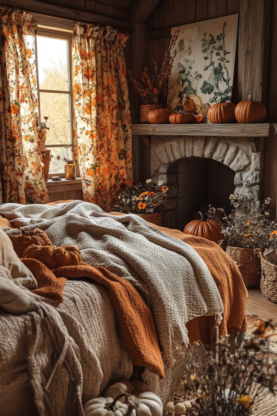 Create Warmth with Fall Cottage Style Bedroom Inspiration