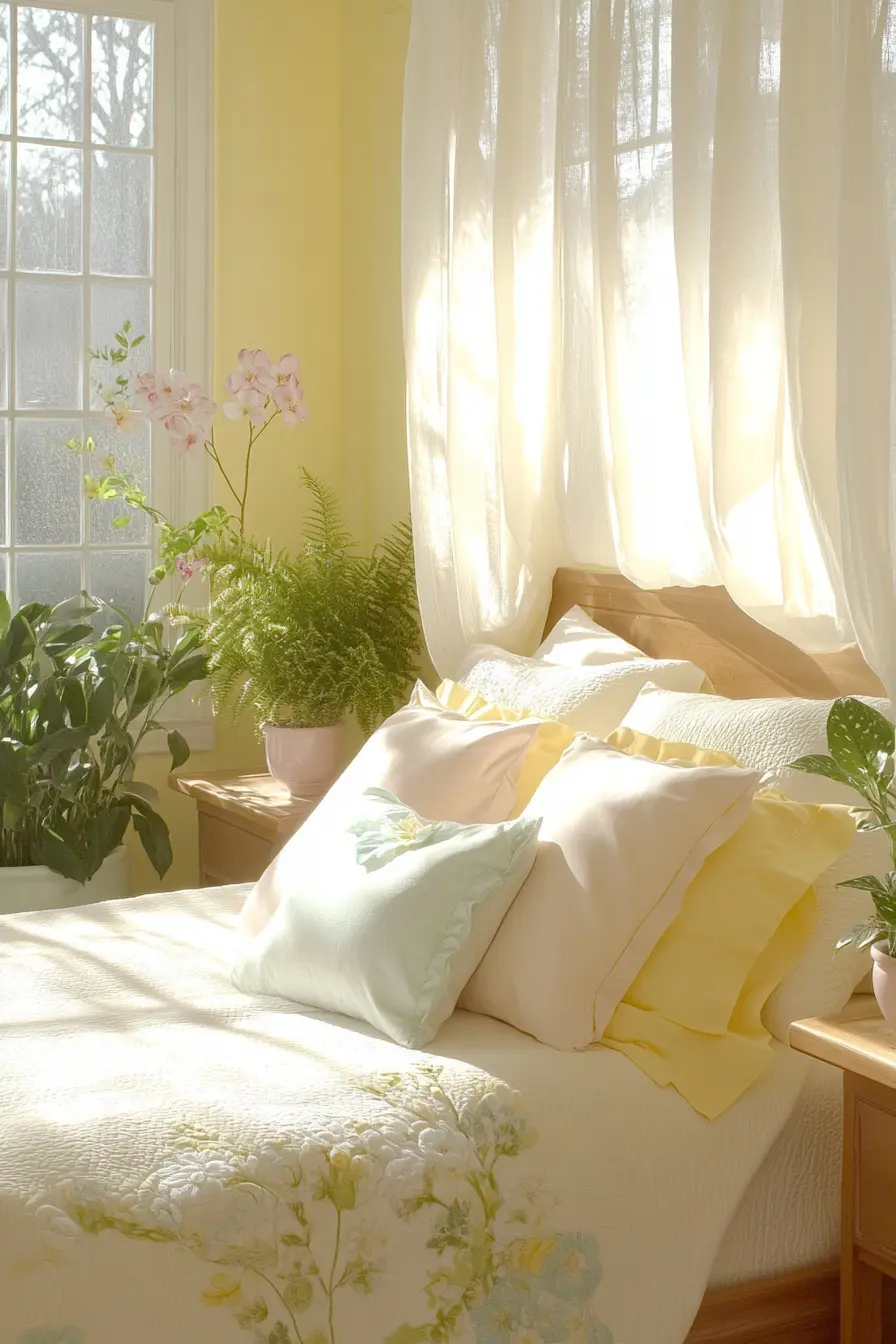 Create a Calming Retreat with Butter Yellow Bedroom Accents