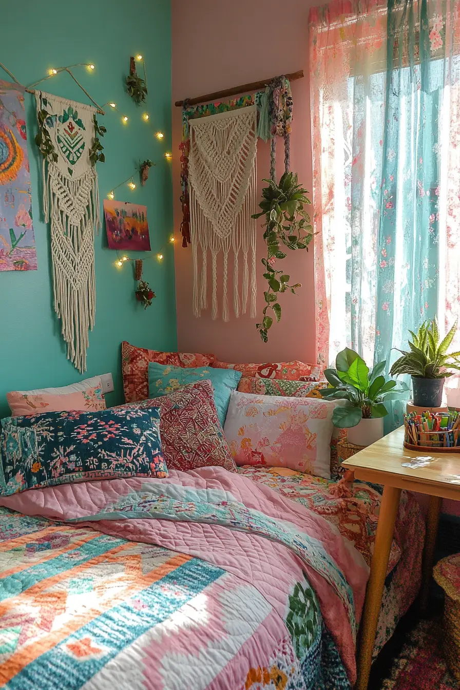 Create a Cozy Boho Chic Atmosphere in Your Girls Bedroom