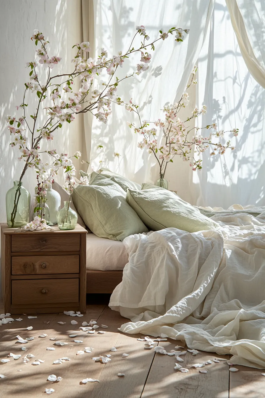 Create a Cozy Haven Using Seasonal Floral Bedroom Styling