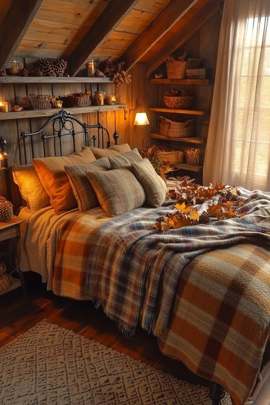 Create a Cozy Retreat with Rustic Autumn Bedroom Decorating