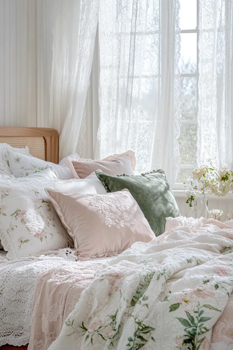 Create a Dreamy Ambiance with Spring Romantic Bedroom Textiles and Patterns