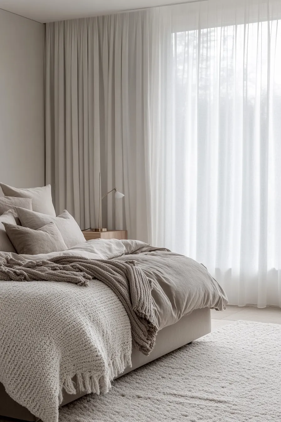 Create a Serene Ambience with Neutral Winter Palette Modern Bedrooms