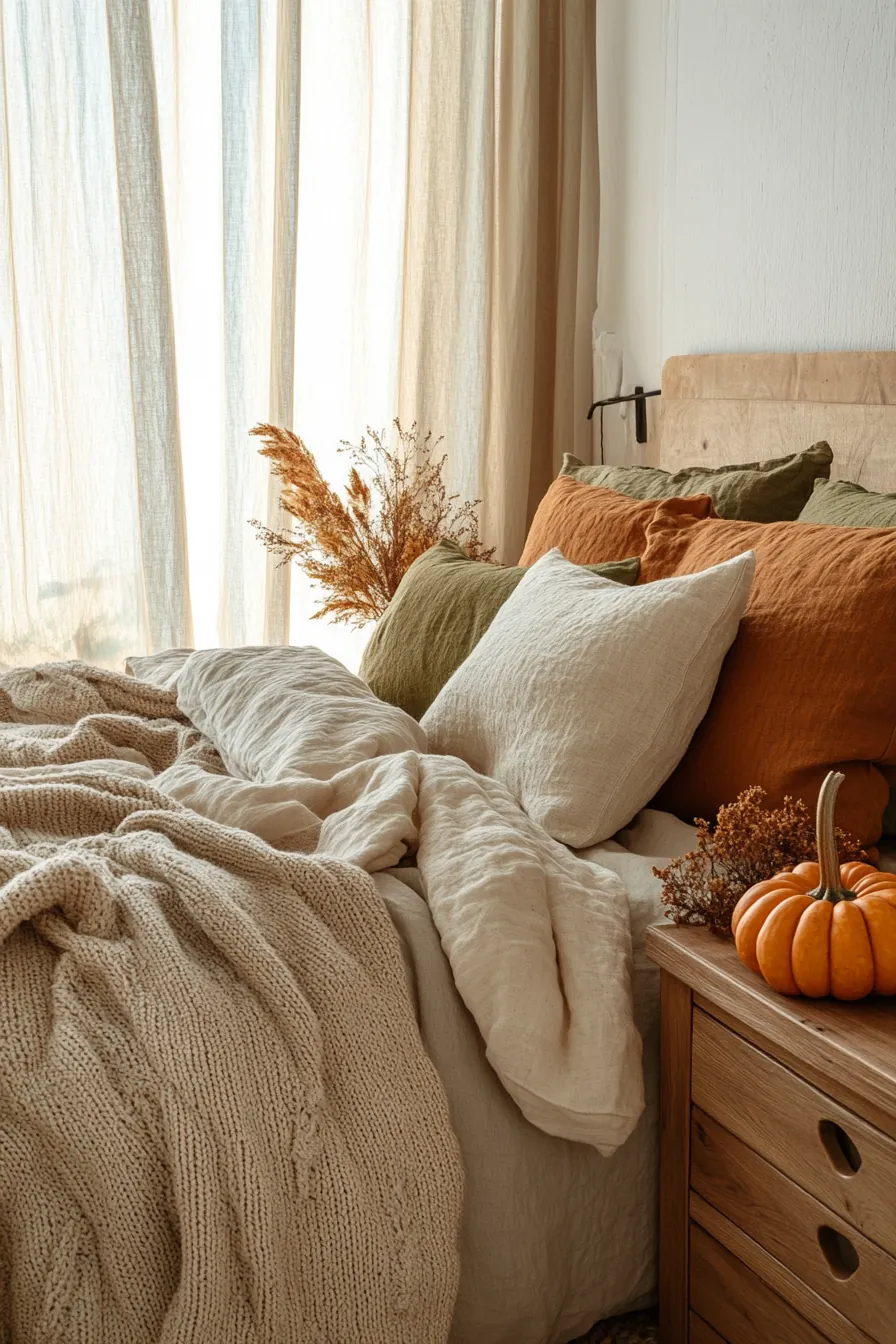 Create a Serene Retreat Using Earth Tone Fall Bedroom Styling Ideas