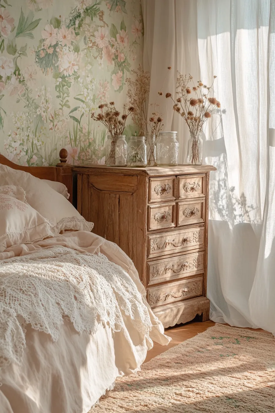 Create a Serene Retreat with Cottagecore Vintage Summer Bedroom Styling