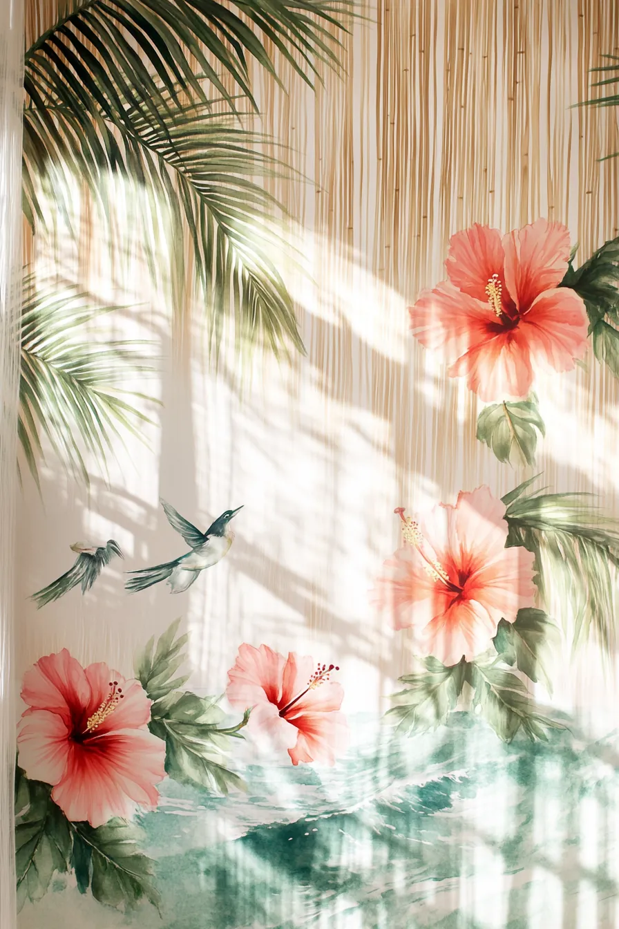 Create a Serene Sanctuary Using Summer Tropical Bedroom Art Themes