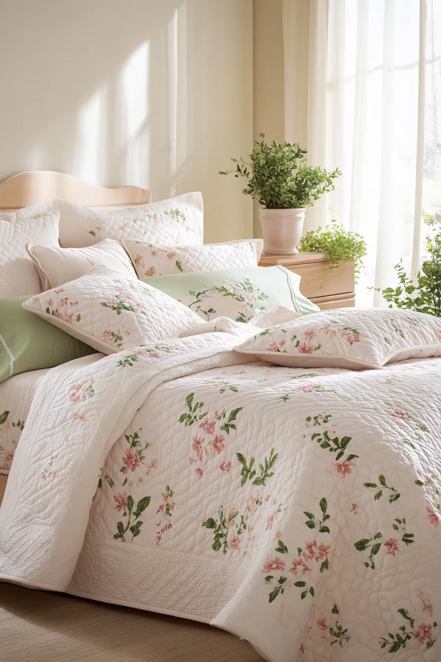 Create a cozy retreat with floral spring bedroom bedding inspiration