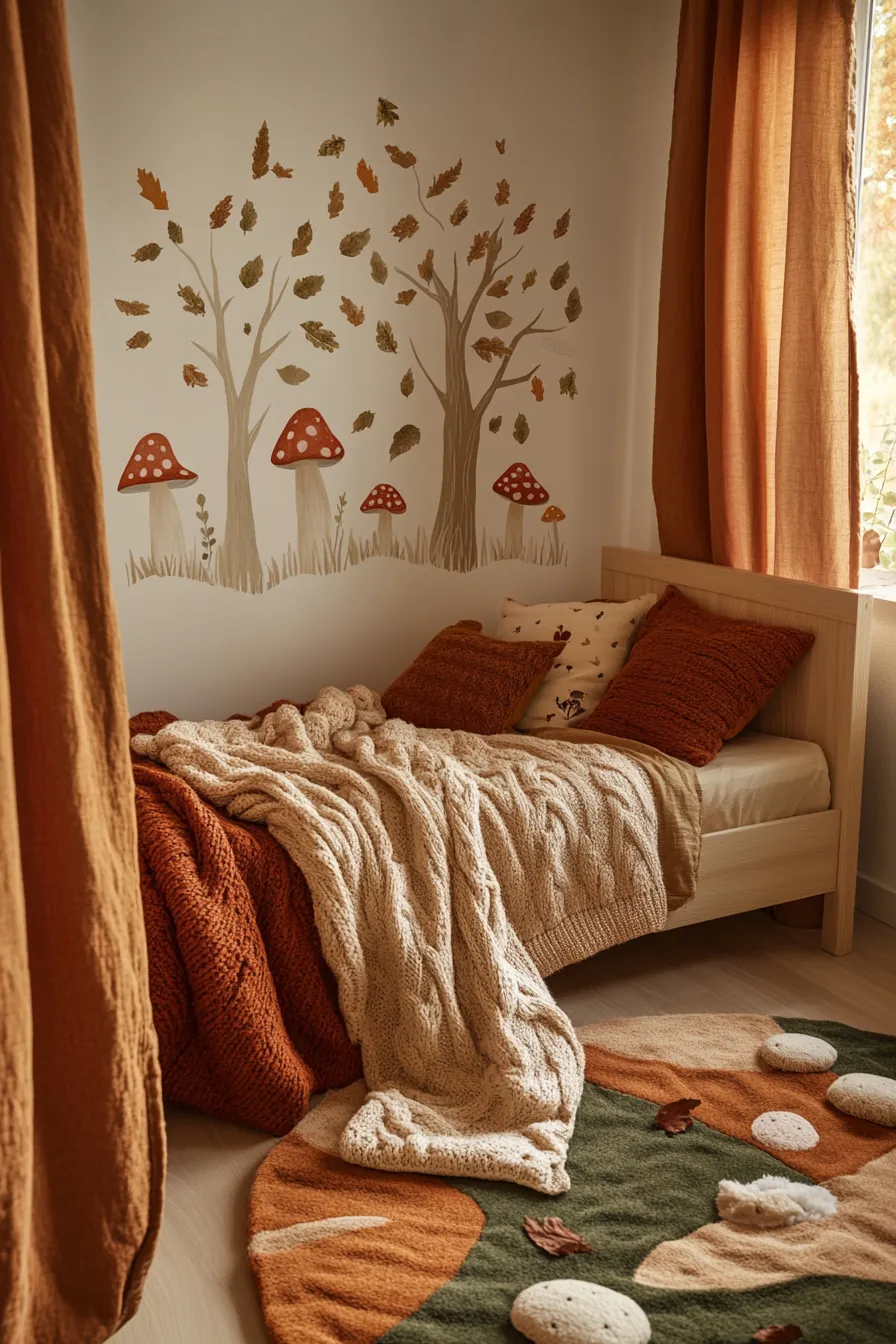 Create an Enchanting Autumn Woodland Theme Bedroom Kids Dream About
