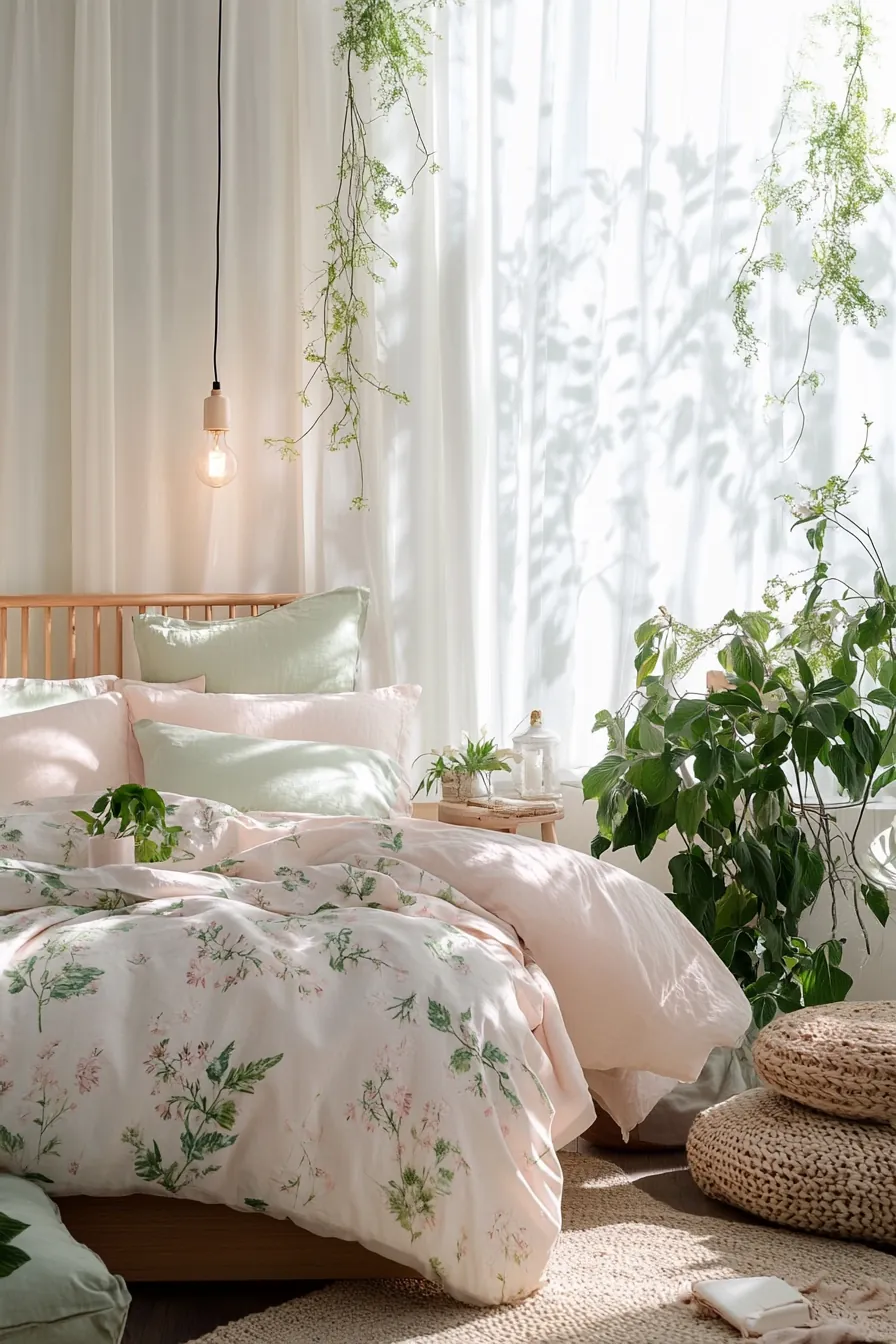 Create calming atmospheres with seasonal botanical bedroom designs spring trends