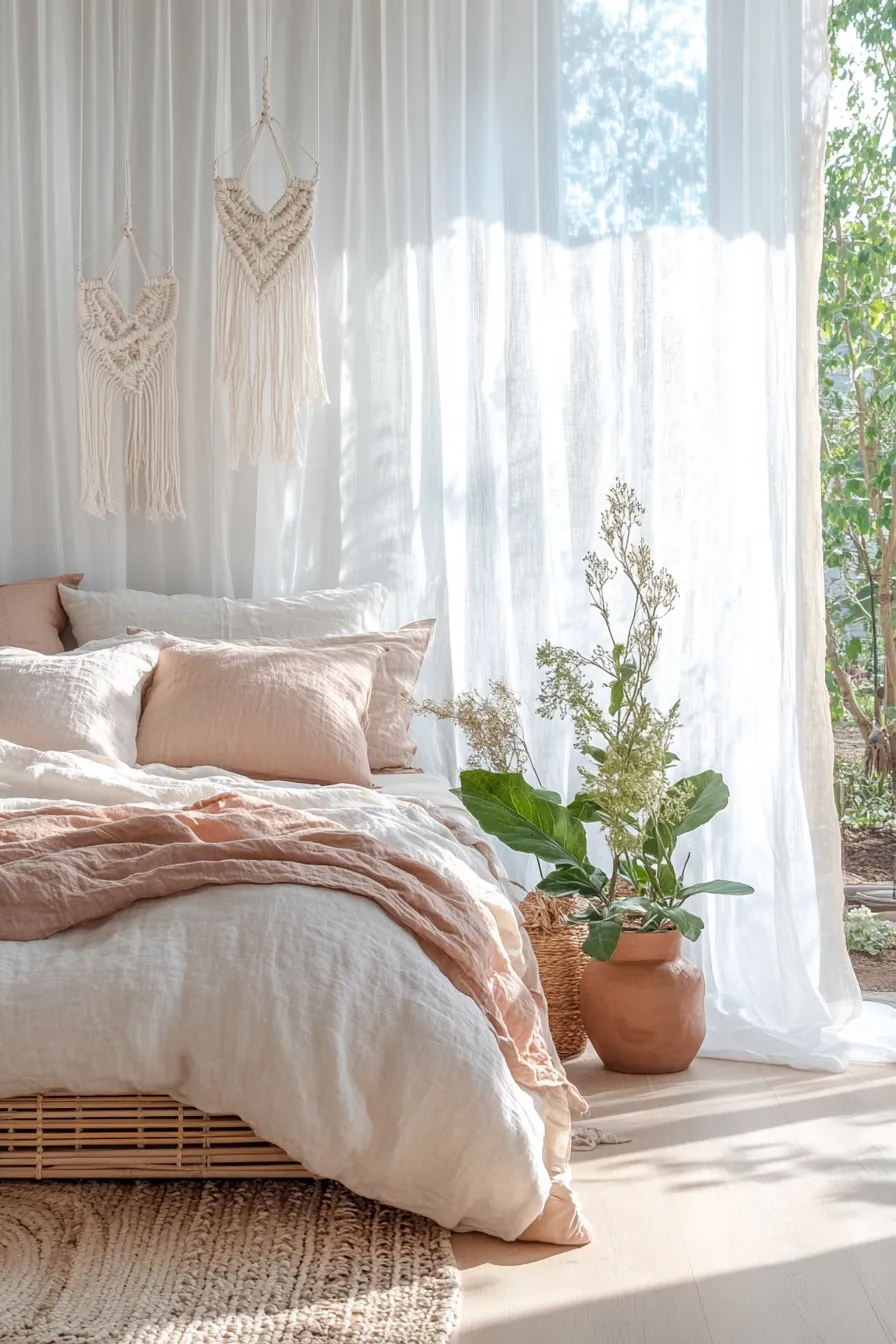 Creating Airy Summer Boho Bedroom Accents for a Relaxed Vibe