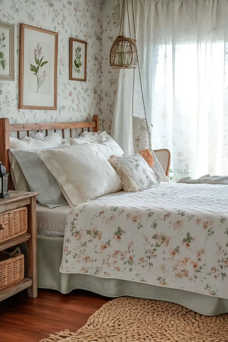 Creating Cozy Ambiance in a Vintage Cottage Bedroom