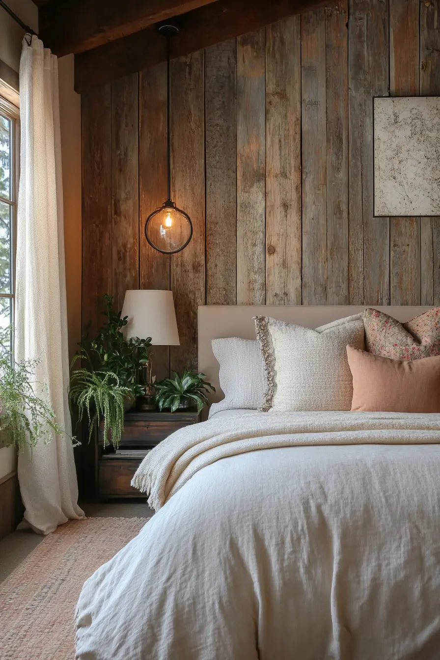 Creating Cozy Ambience Rustic Accent Walls in Bedrooms