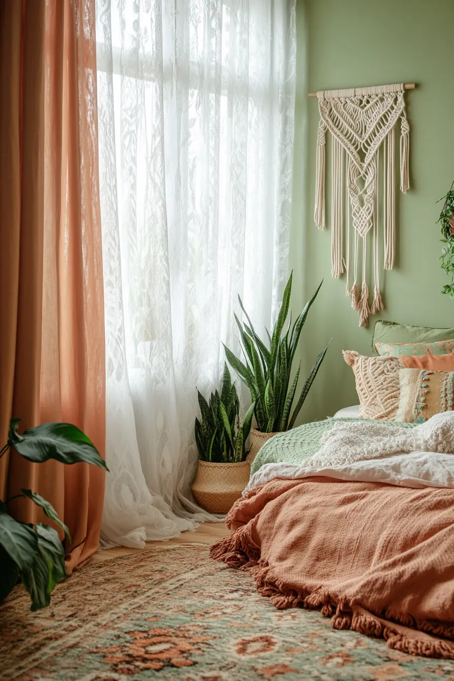 Creating Cozy Vibes Earthy Walls in Boho Bedrooms