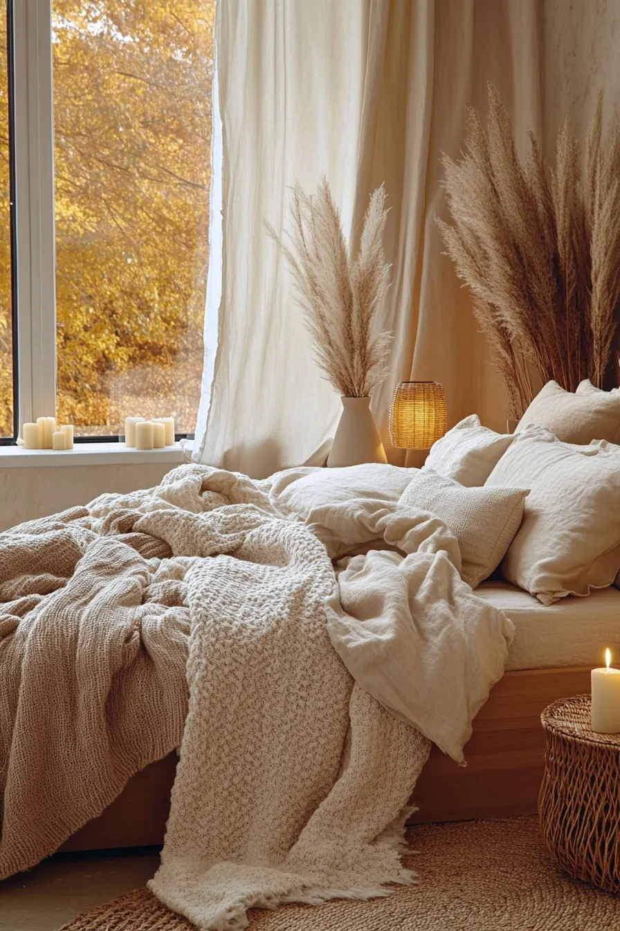 Creating Cozy Warm Neutral Bedroom Decor Autumn Inspired for Soothing Ambiance