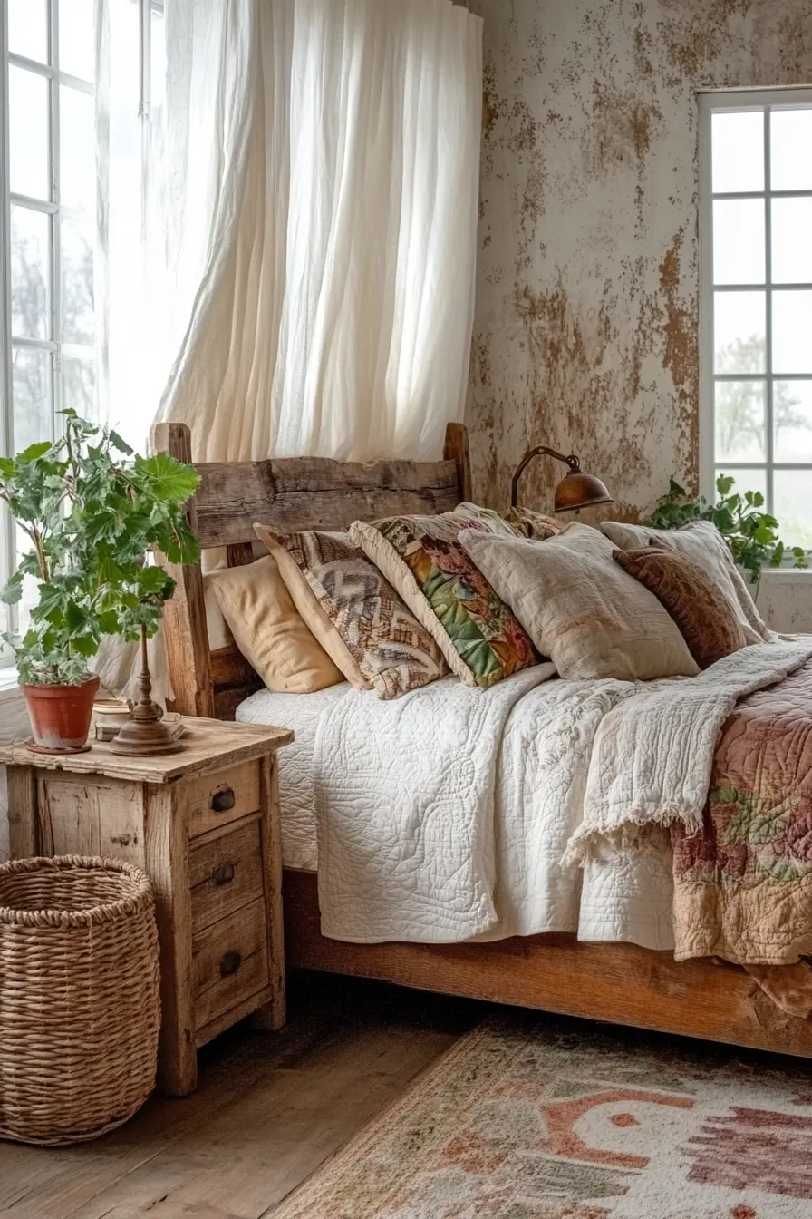 Creating Rustic Farmhouse Bedroom Vibes for