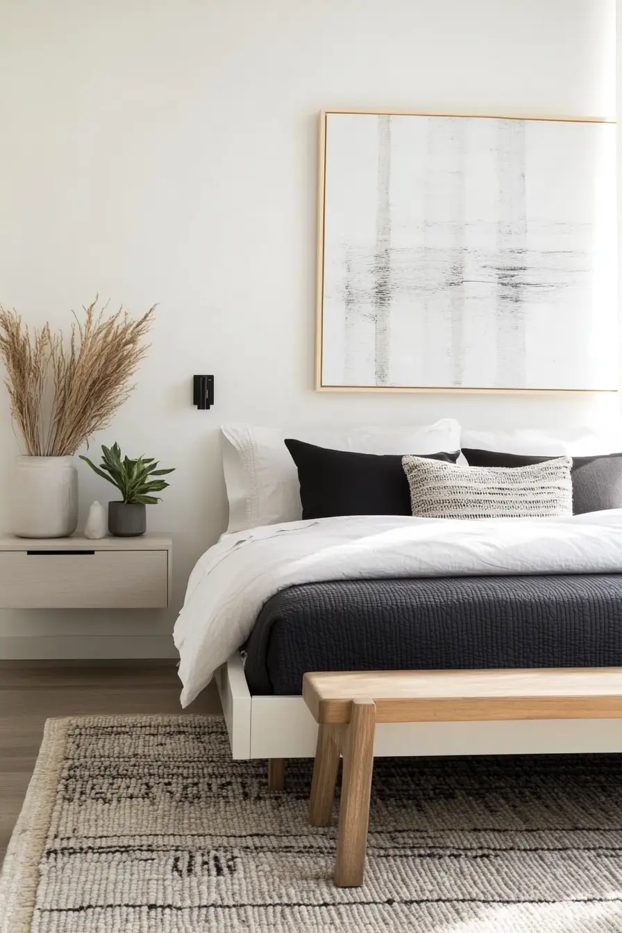 Creating Serenity with Monochrome Minimalist Bedroom Design