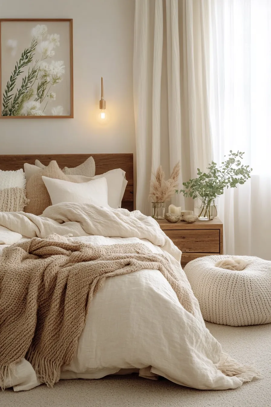 Creating Warm Neutral Winter Bedroom Aesthetics for Sustainable Comfort