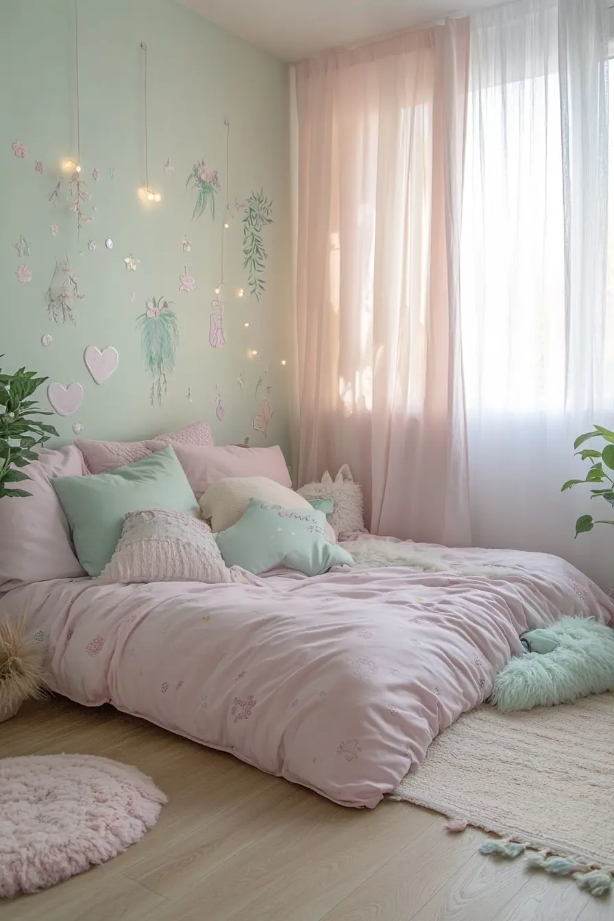 Creating a Serene Pastel Haven in Your Girls Bedroom