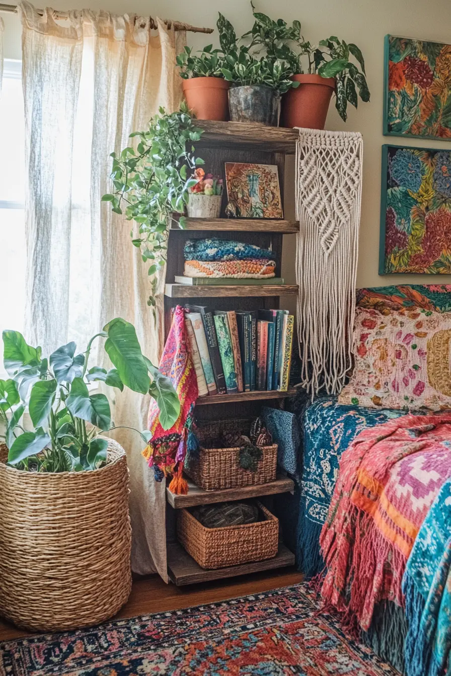 Creative Bohemian Bedroom Storage Solutions for a Clutter Free Space